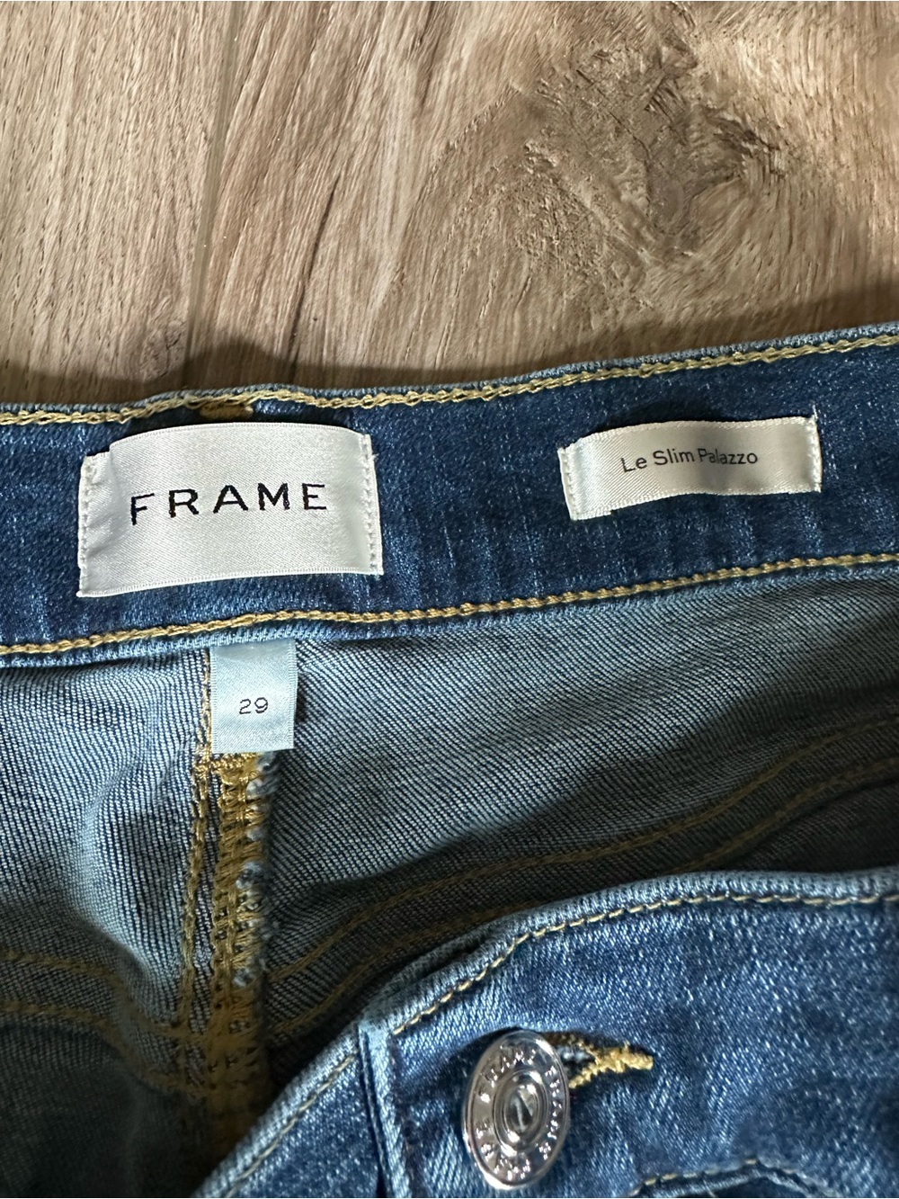 Frame Le Slim Palazzo High Rise Wide Leg Jean in Femma size 29 - Picture 8 of 15
